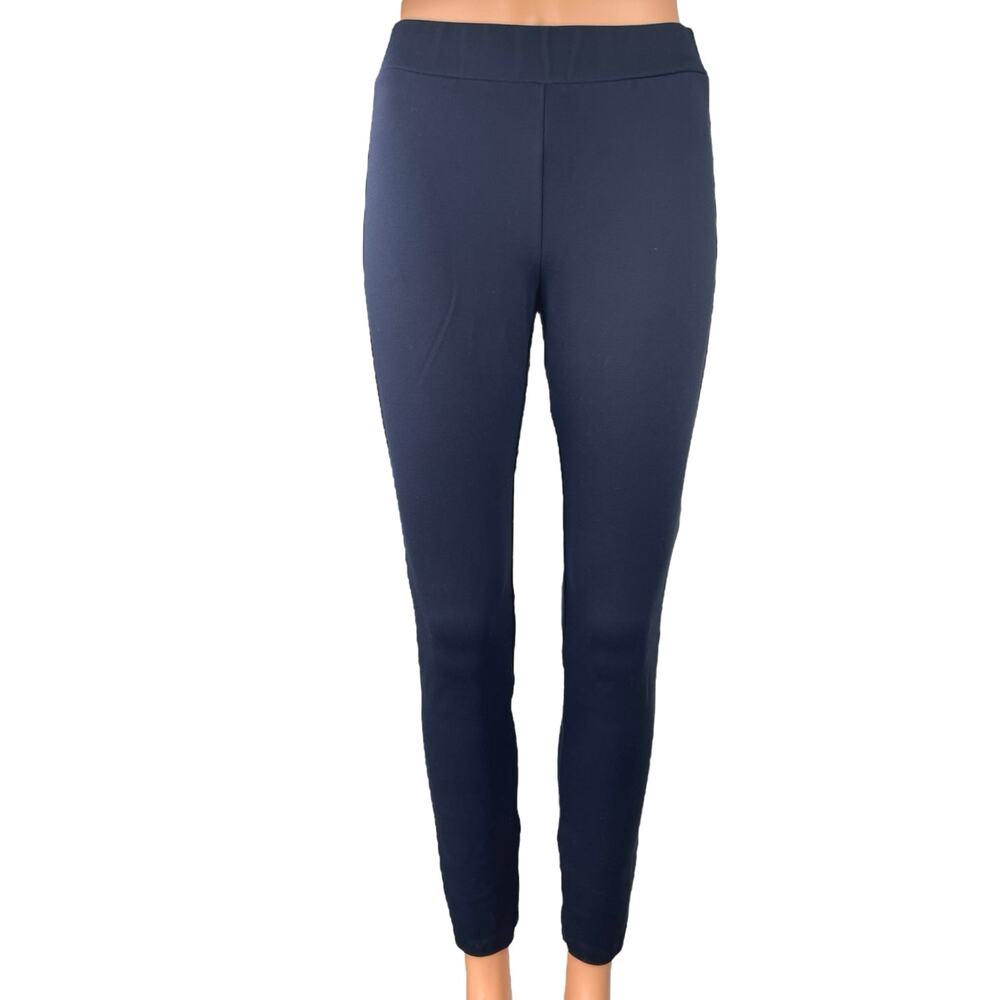 Theory Women's Navy Blue Mid Rise Ankle Skinny Casual Slim Leggings Pants Size S
